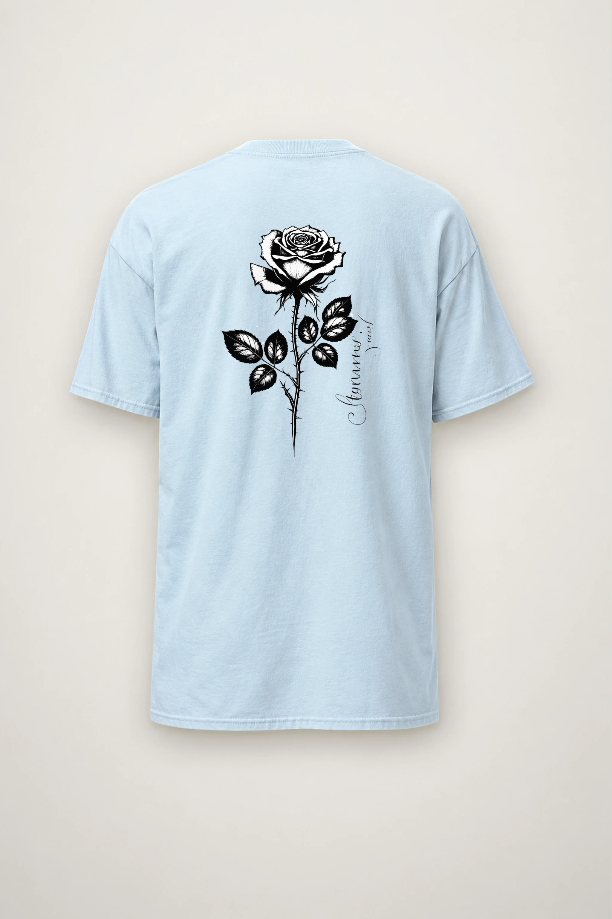 "Thorny Rose Study" Heavyweight Unisex Crewneck T-shirt
