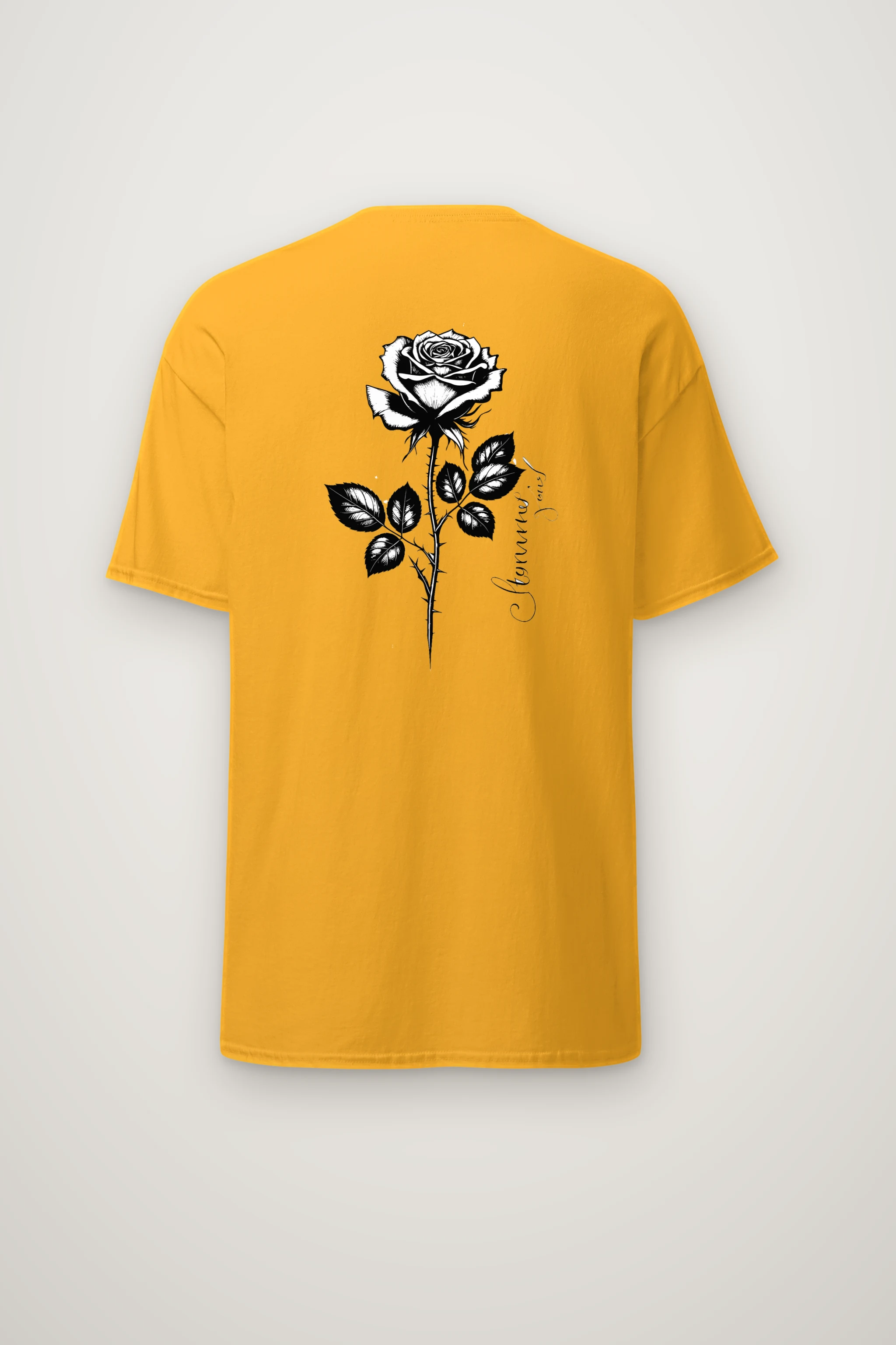 "Thorny Rose Study" Heavyweight Unisex Crewneck T-shirt