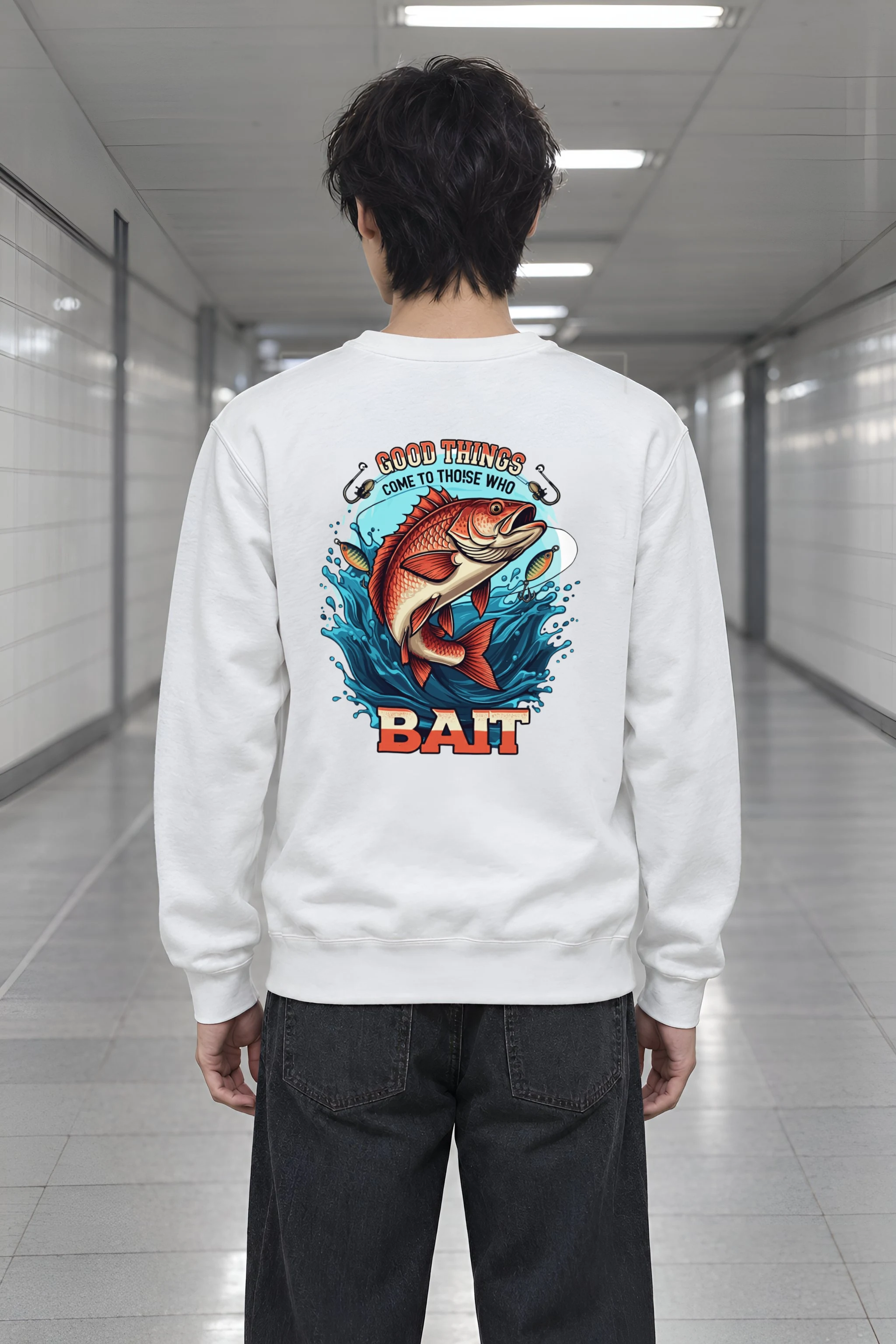 "Those Who Bait" Heavy Blend Unisex Crewneck Sweatshirt