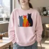 "Three Cat Lineup" Heavy Blend Unisex Crewneck Sweatshirt | Gildan 18000