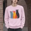 "Three Cat Lineup" Heavy Blend Unisex Crewneck Sweatshirt