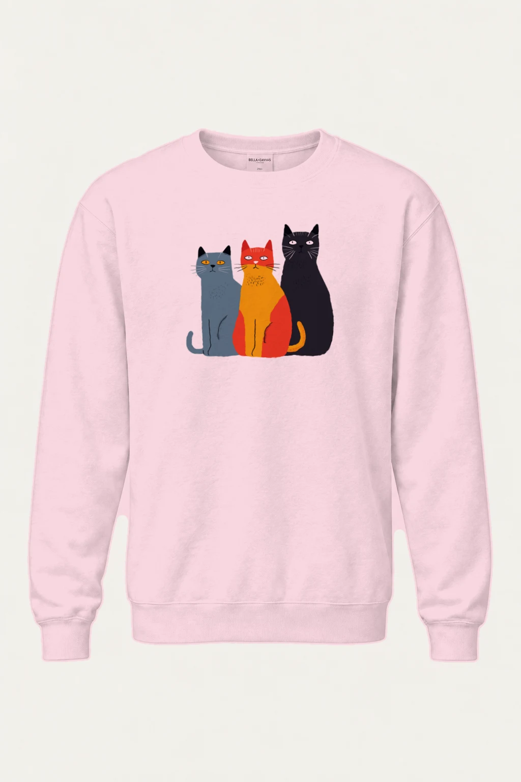 "Three Cat Lineup" Heavy Blend Unisex Crewneck Sweatshirt | Gildan 18000