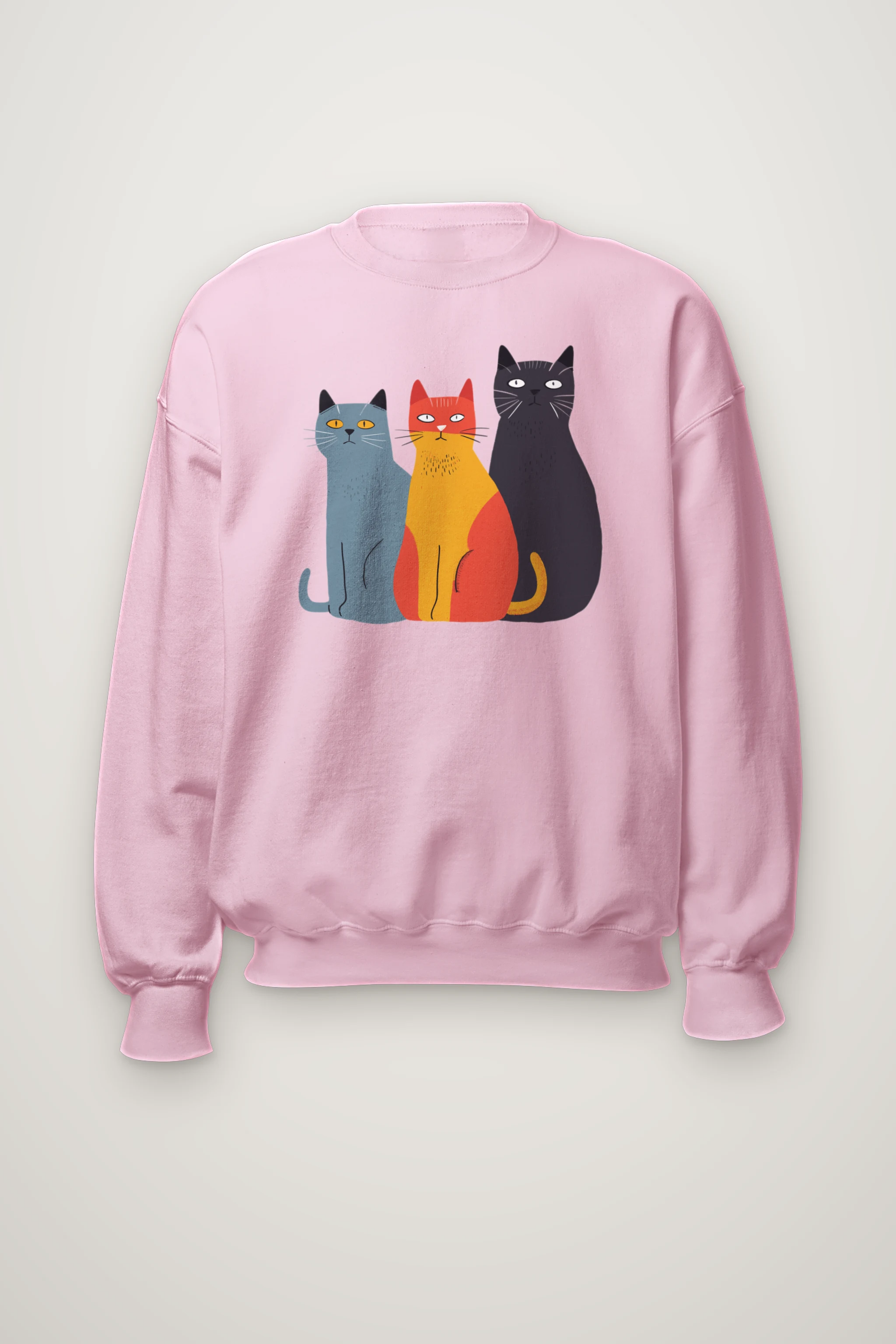 "Three Cat Lineup" Heavy Blend Unisex Crewneck Sweatshirt