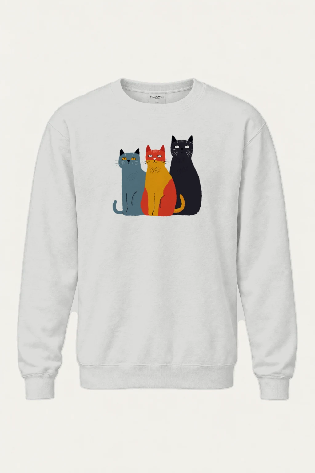 "Three Cat Lineup" Heavy Blend Unisex Crewneck Sweatshirt | Gildan 18000
