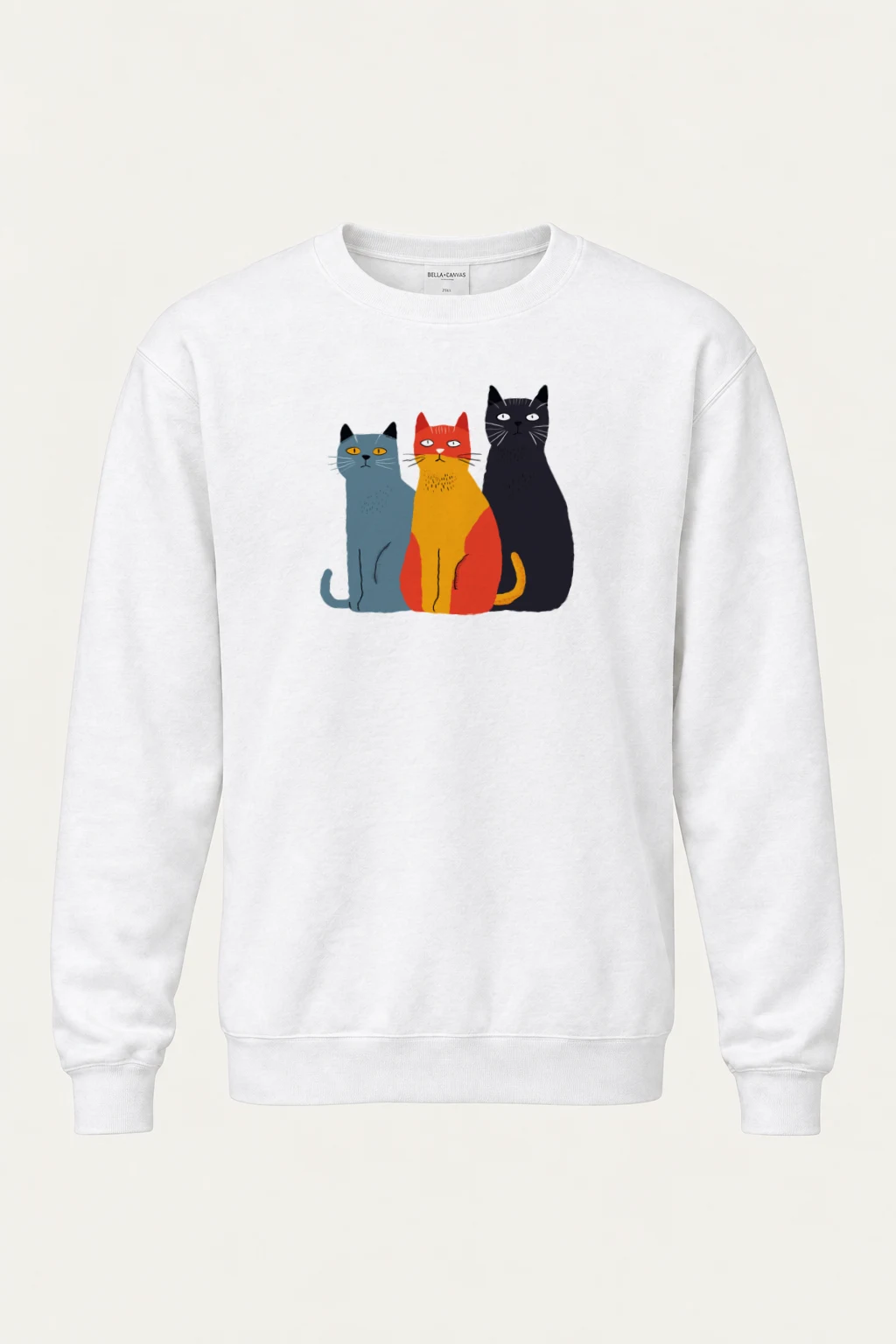 "Three Cat Lineup" Heavy Blend Unisex Crewneck Sweatshirt | Gildan 18000