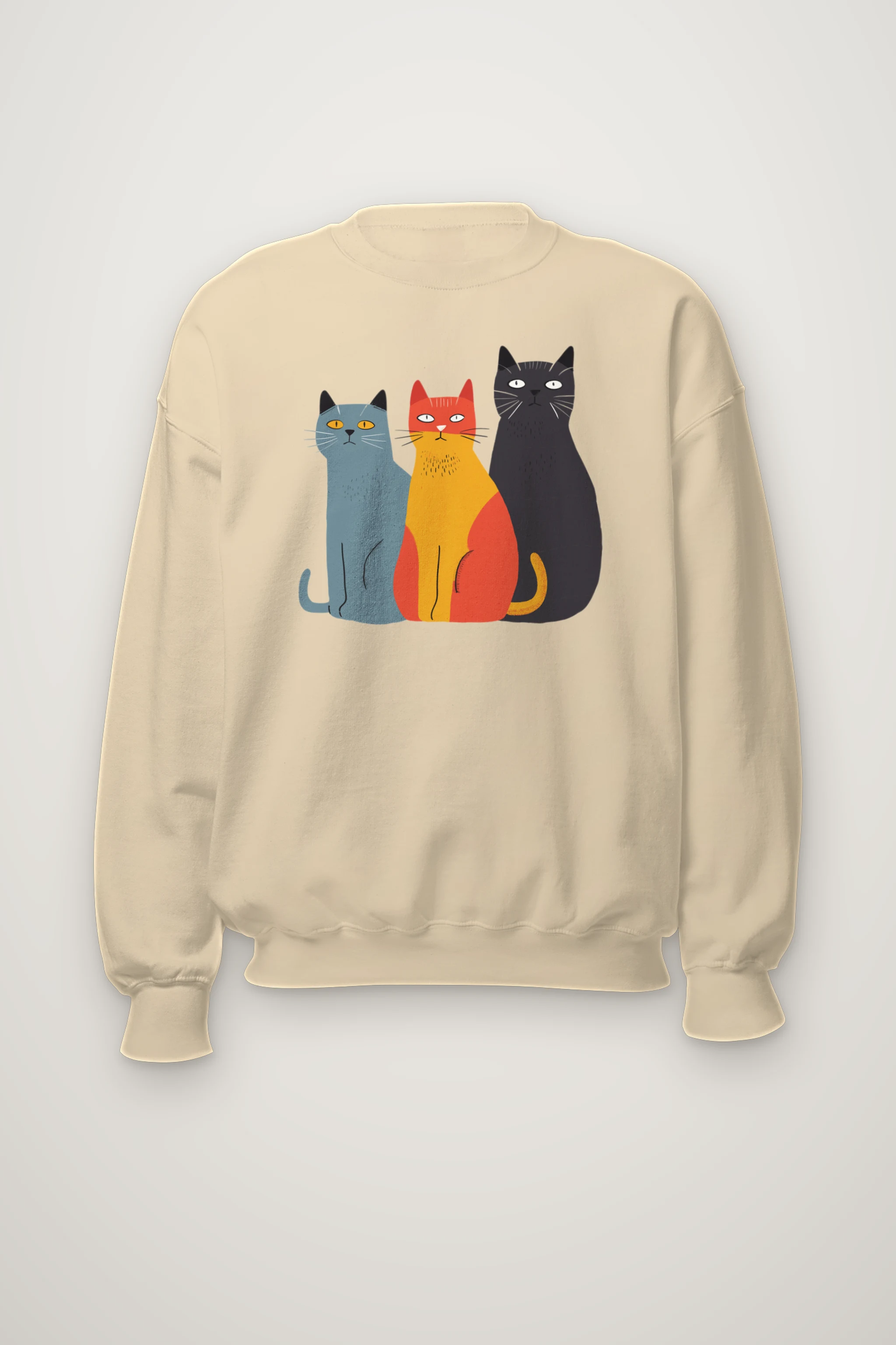 "Three Cat Lineup" Heavy Blend Unisex Crewneck Sweatshirt