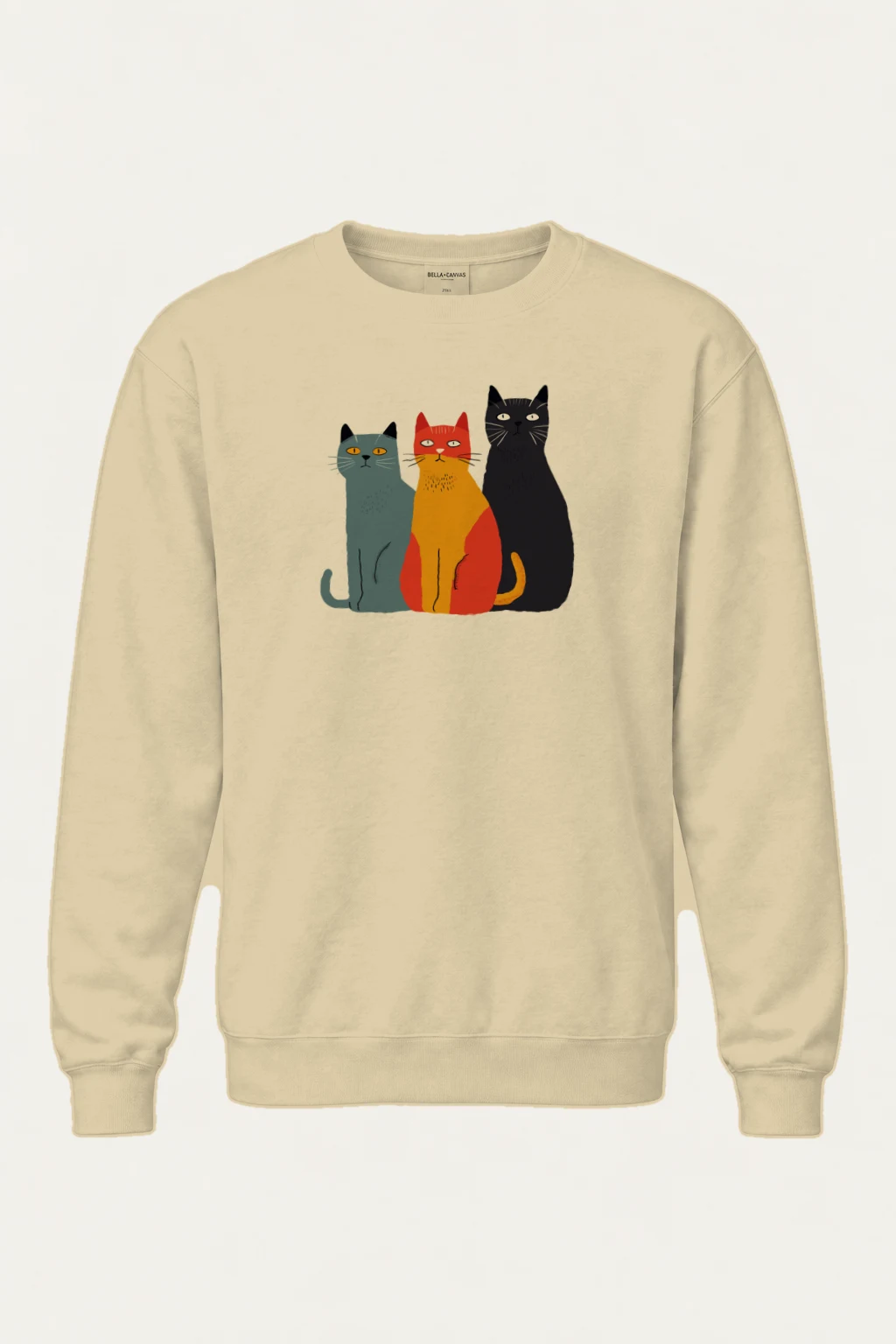 "Three Cat Lineup" Heavy Blend Unisex Crewneck Sweatshirt | Gildan 18000