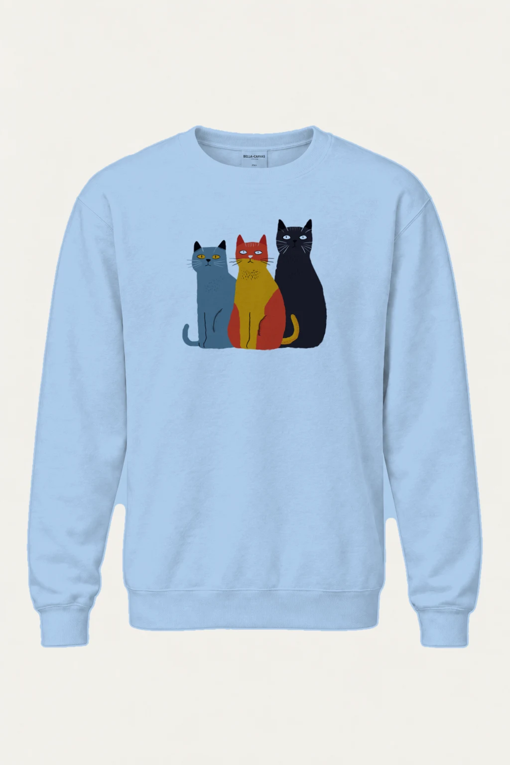 "Three Cat Lineup" Heavy Blend Unisex Crewneck Sweatshirt | Gildan 18000