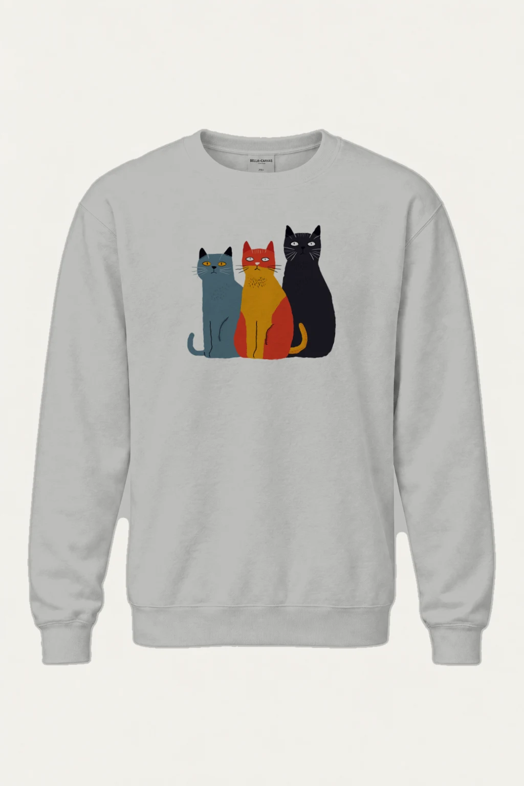 "Three Cat Lineup" Heavy Blend Unisex Crewneck Sweatshirt | Gildan 18000