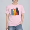 "Three Cat Lineup" Heavyweight Unisex Crewneck T-shirt
