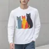 "Three Cat Lineup" Unisex Longsleeve T-shirt