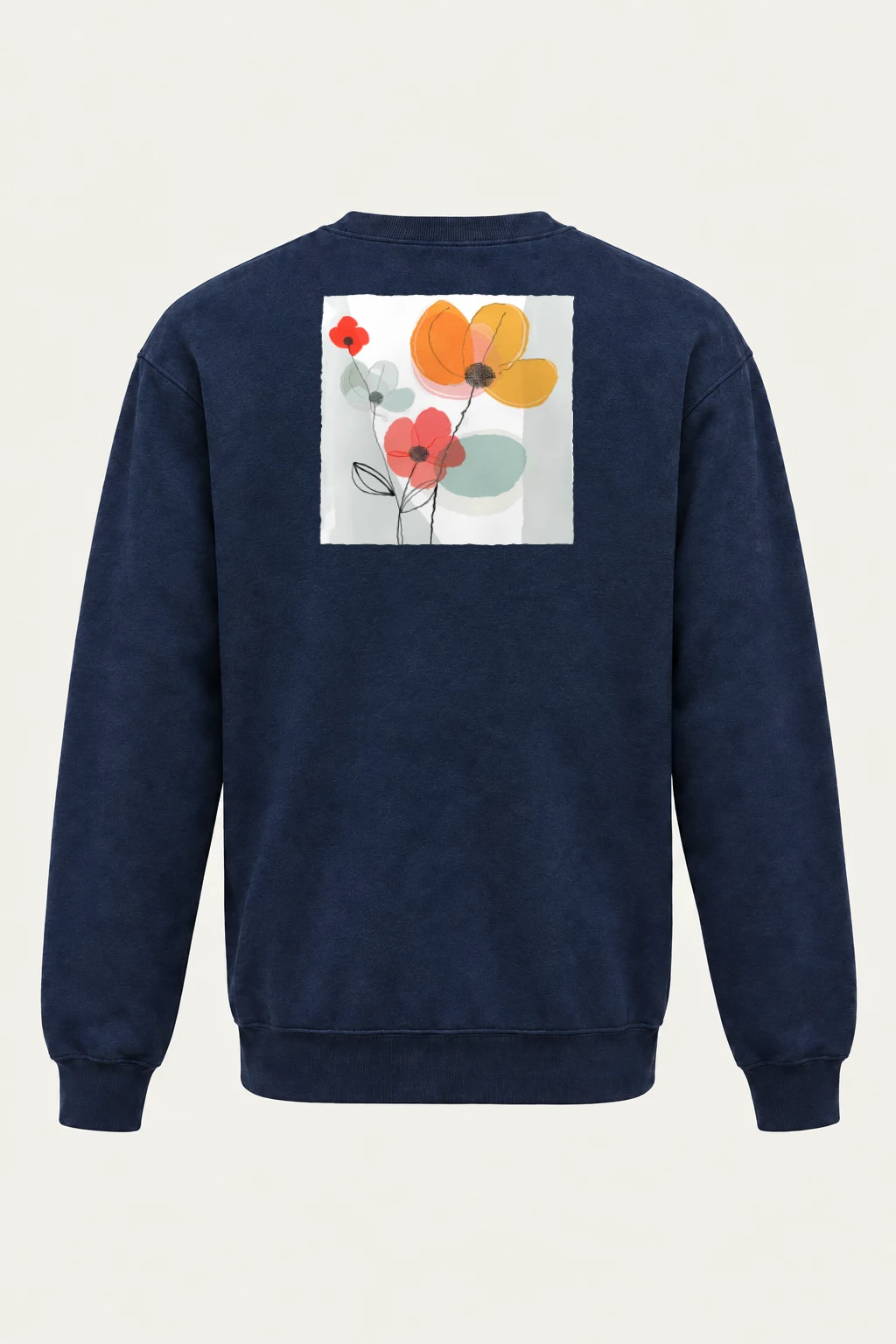 "Three Flower Lines" Heavy Blend Unisex Crewneck Sweatshirt | Gildan 18000