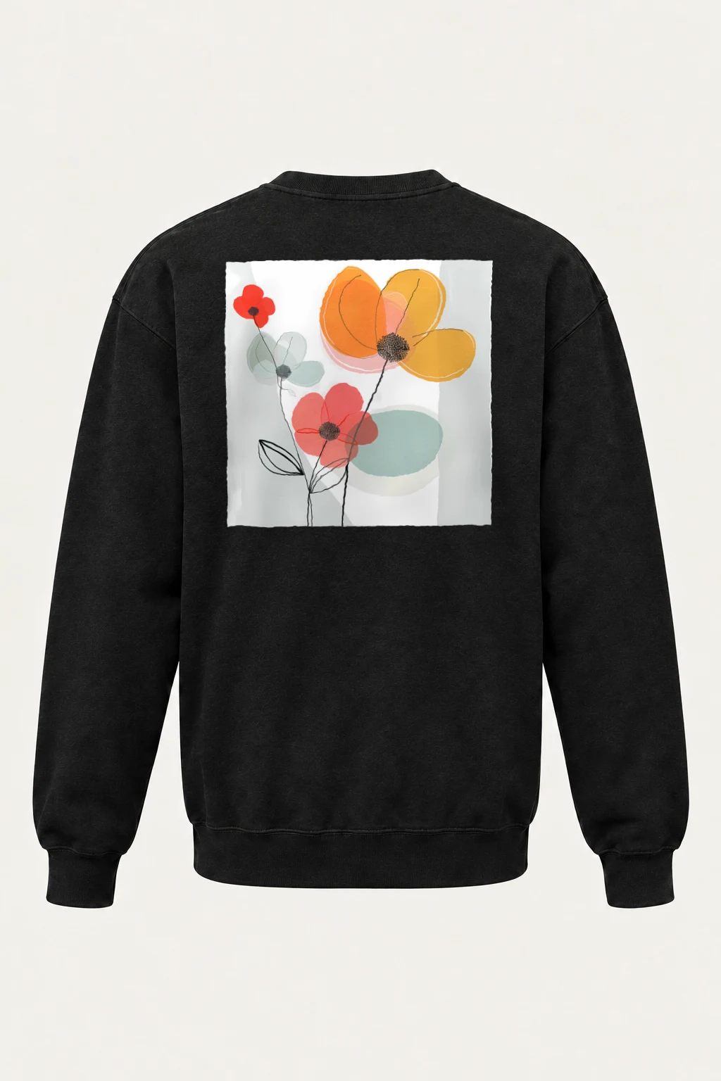 "Three Flower Lines" Heavy Blend Unisex Crewneck Sweatshirt | Gildan 18000