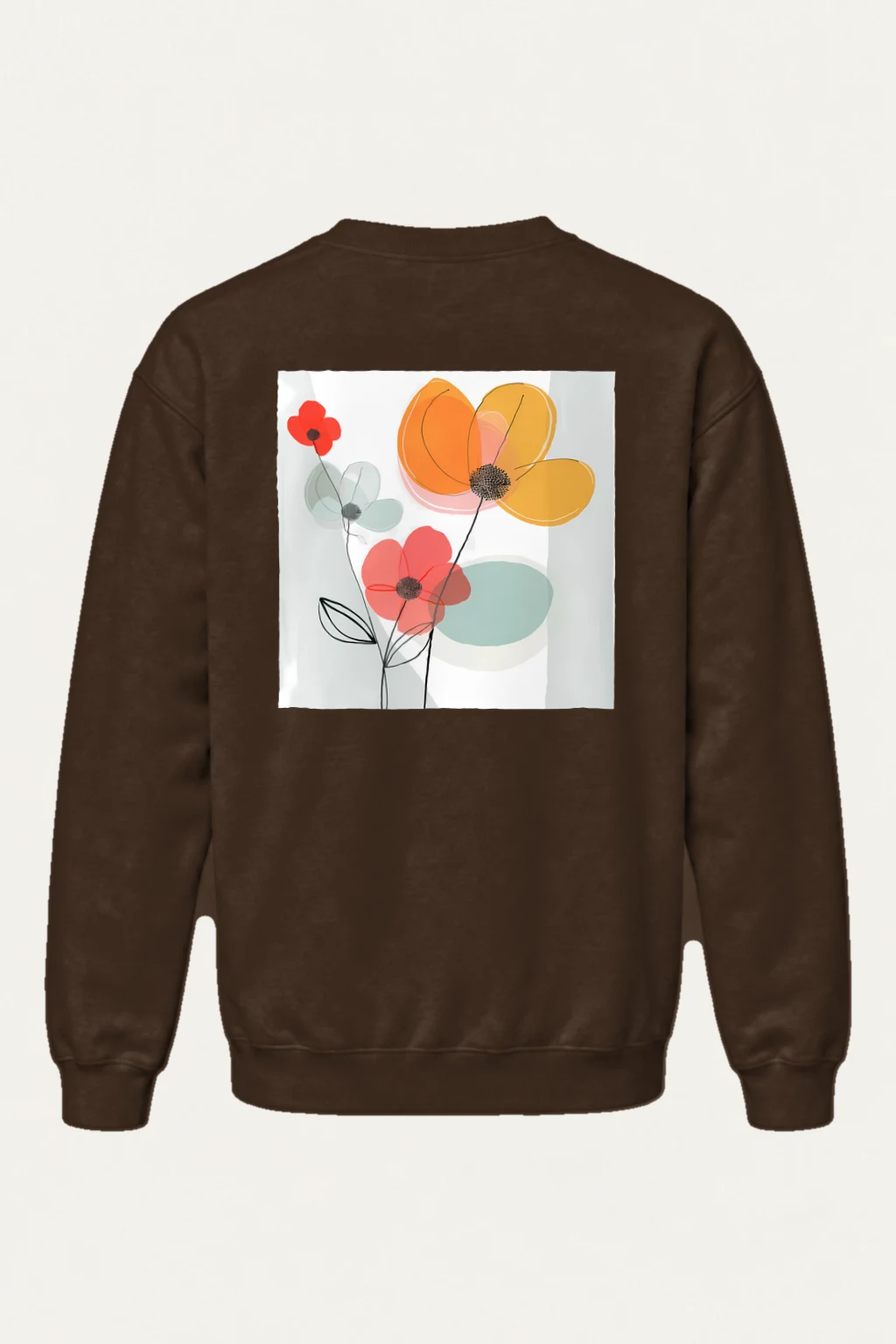 "Three Flower Lines" Heavy Blend Unisex Crewneck Sweatshirt | Gildan 18000
