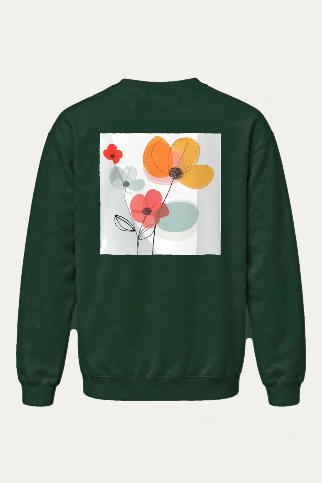 "Three Flower Lines" Heavy Blend Unisex Crewneck Sweatshirt | Gildan 18000