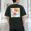"Three Flowers" Heavyweight Unisex Crewneck T-shirt | Gildan 5000