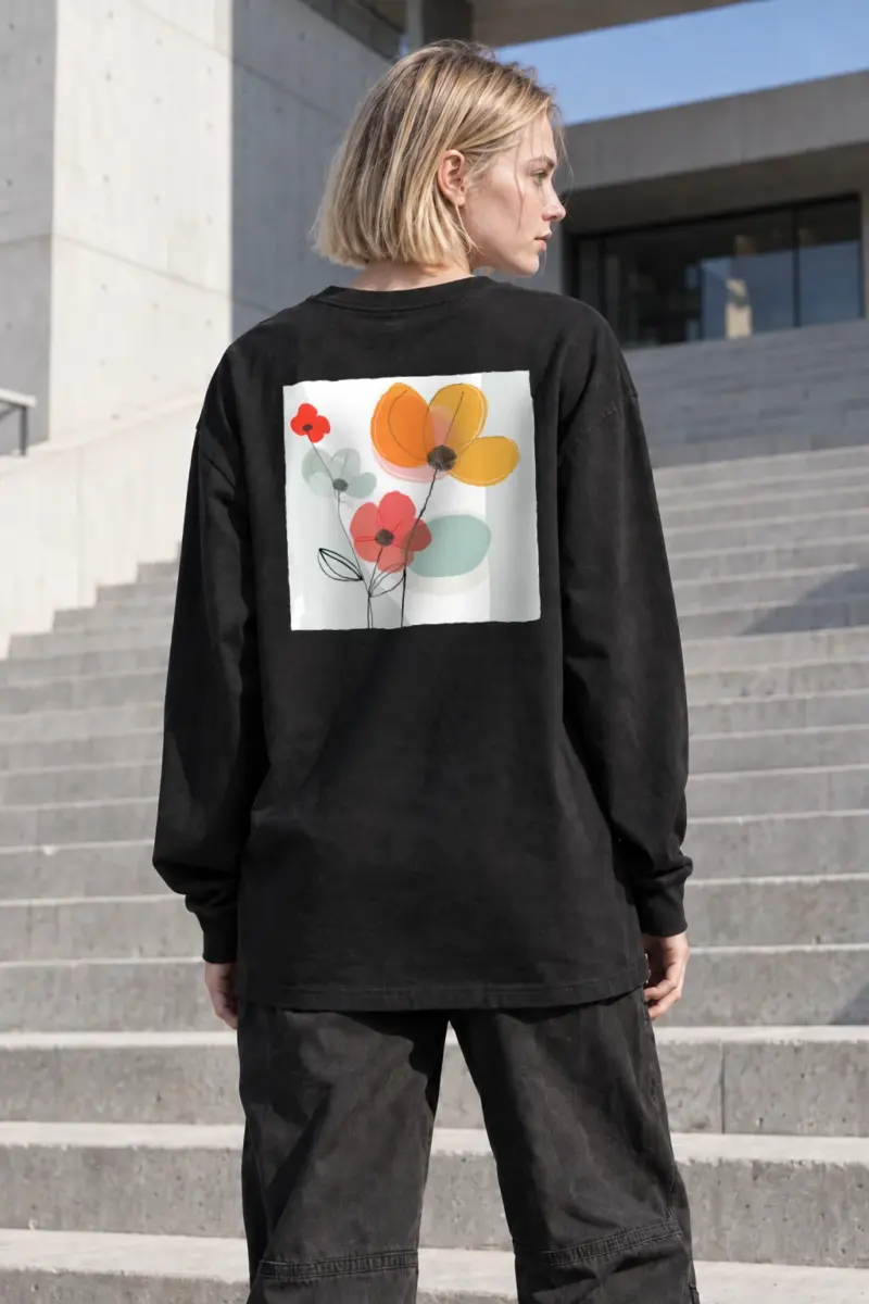 "Three Flowers" Unisex Longsleeve T-shirt | Gildan 2400