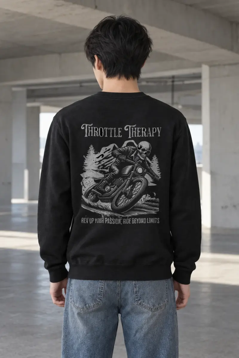 "Throttle Therapy" Heavy Blend Unisex Crewneck Sweatshirt