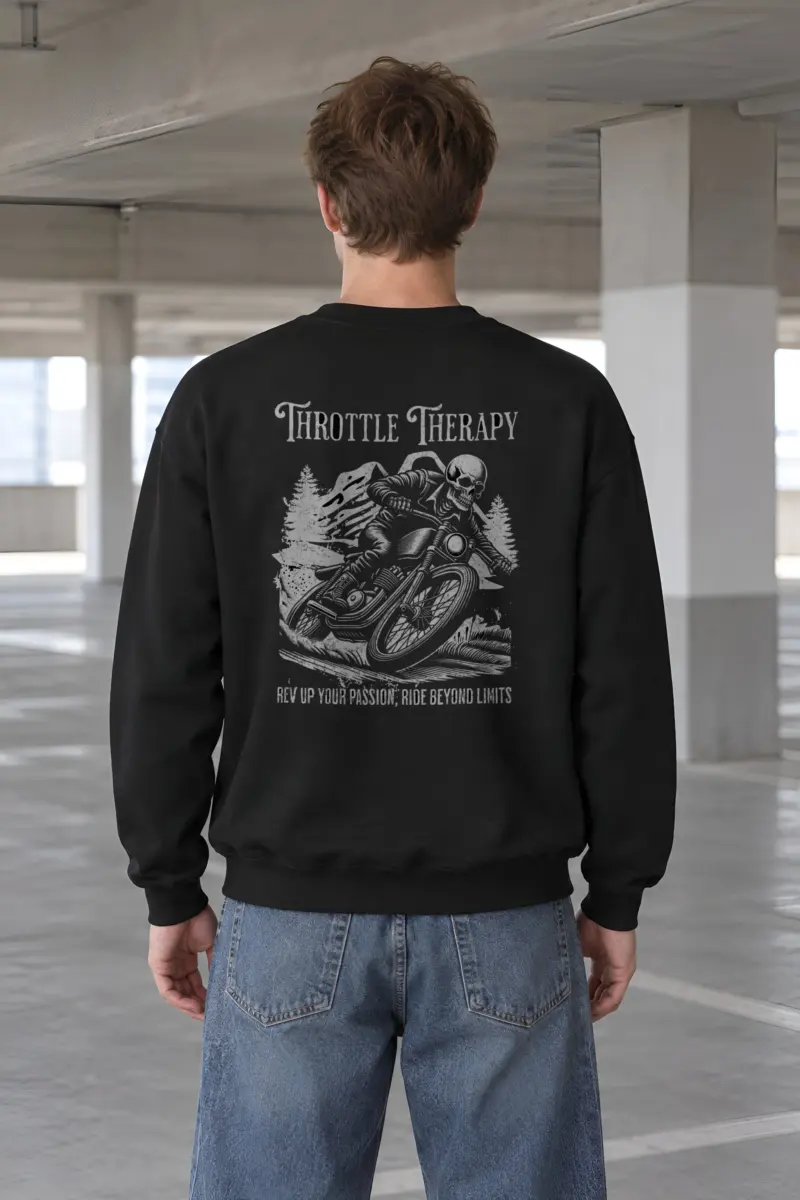 "Throttle Therapy" Heavy Blend Unisex Crewneck Sweatshirt