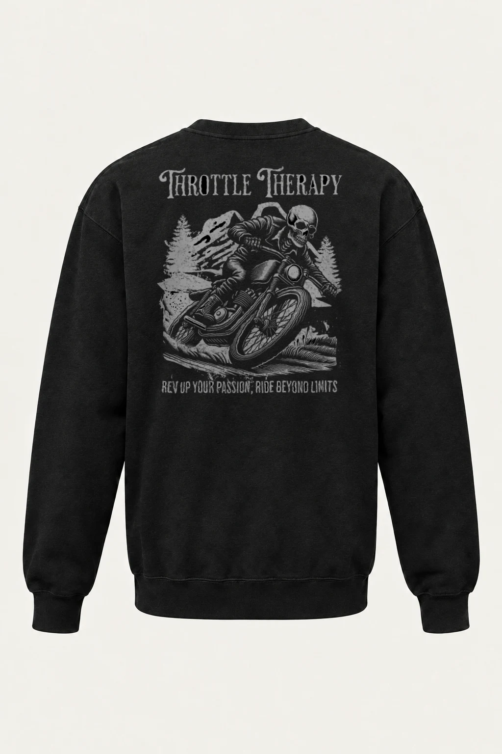 "Throttle Therapy" Heavy Blend Unisex Crewneck Sweatshirt | Gildan 18000