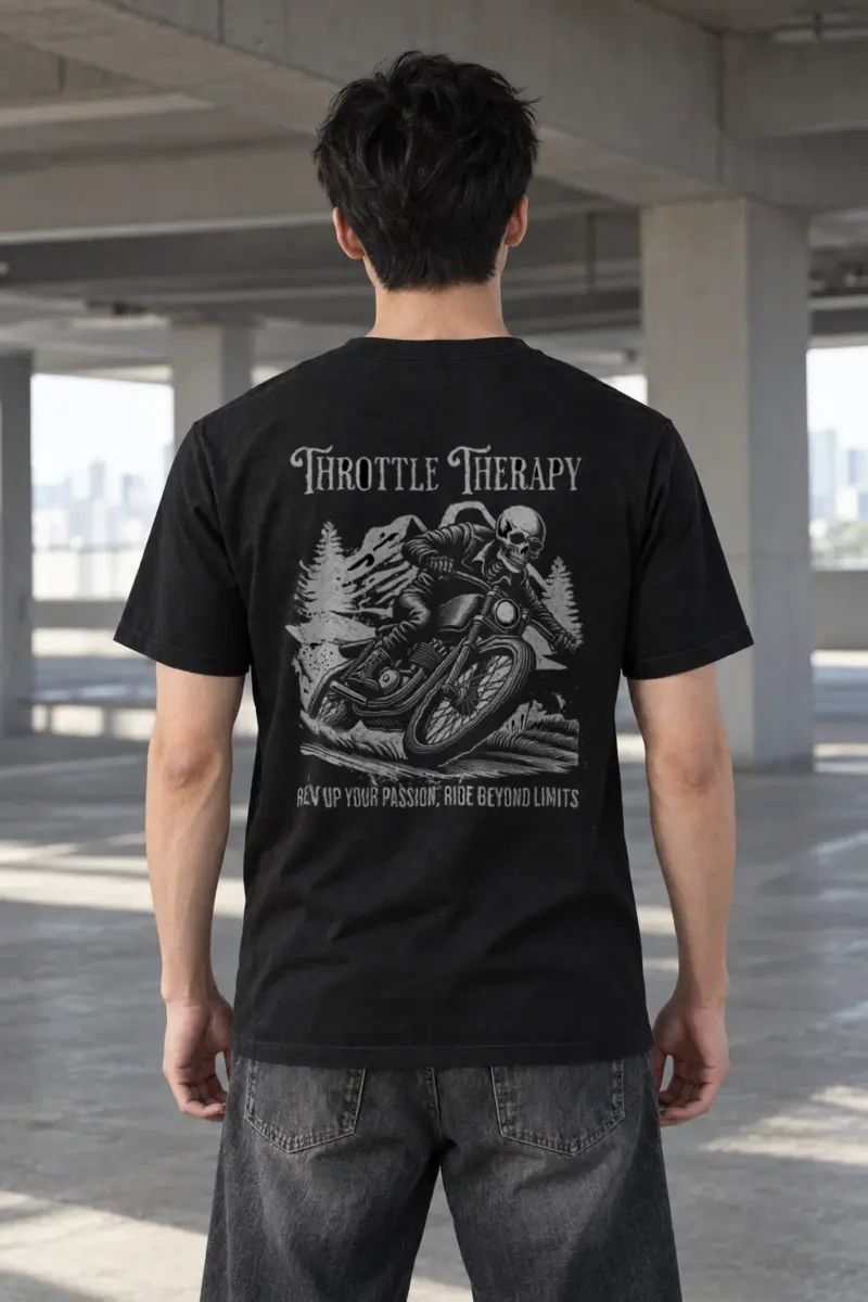 "Throttle Therapy" Heavyweight Unisex Crewneck T-shirt | Gildan 5000