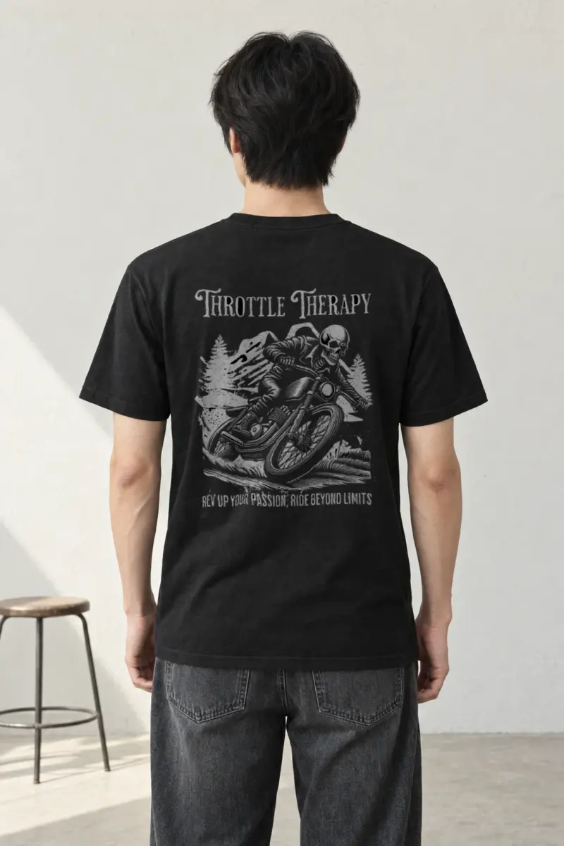 "Throttle Therapy" Heavyweight Unisex Crewneck T-shirt