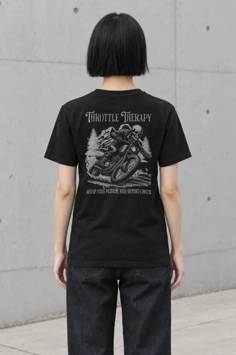 "Throttle Therapy" Heavyweight Unisex Crewneck T-shirt | Gildan 5000