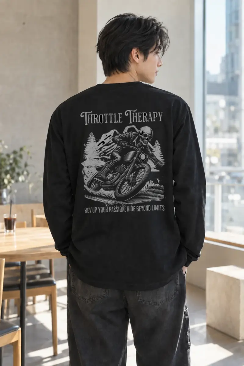 “Throttle Therapy” Unisex Longsleeve T-shirt | Gildan 2400