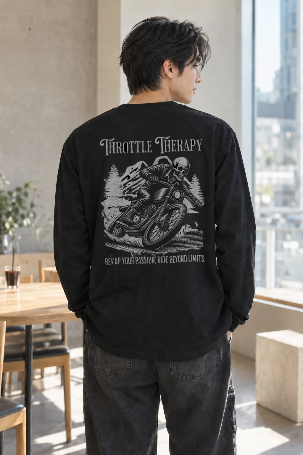 "Throttle Therapy" Unisex Longsleeve T-shirt | Gildan 2400