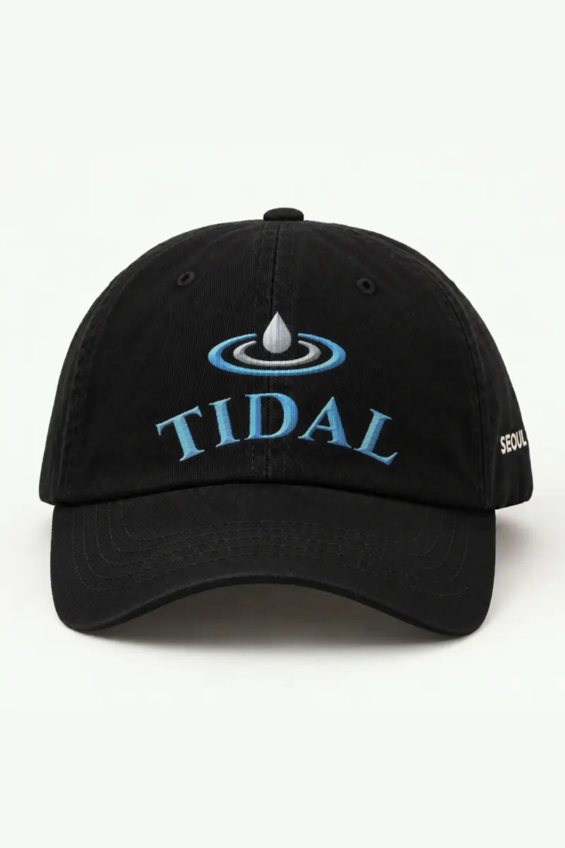 "Tidal Hours" Classic Dad Hat · Embroidered — black/cap-front
