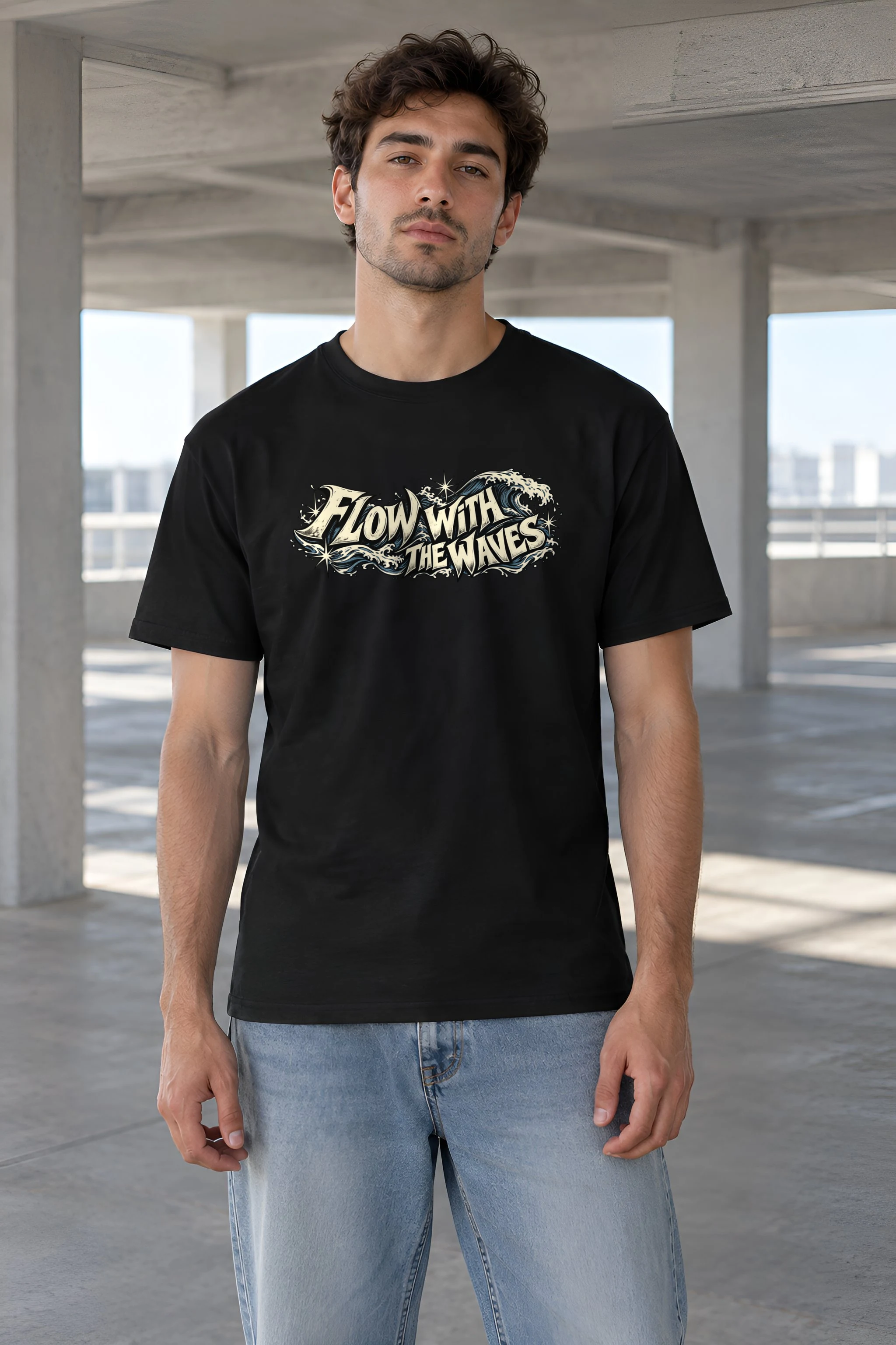 "Tidal Resolve" Heavyweight Unisex Crewneck T-shirt