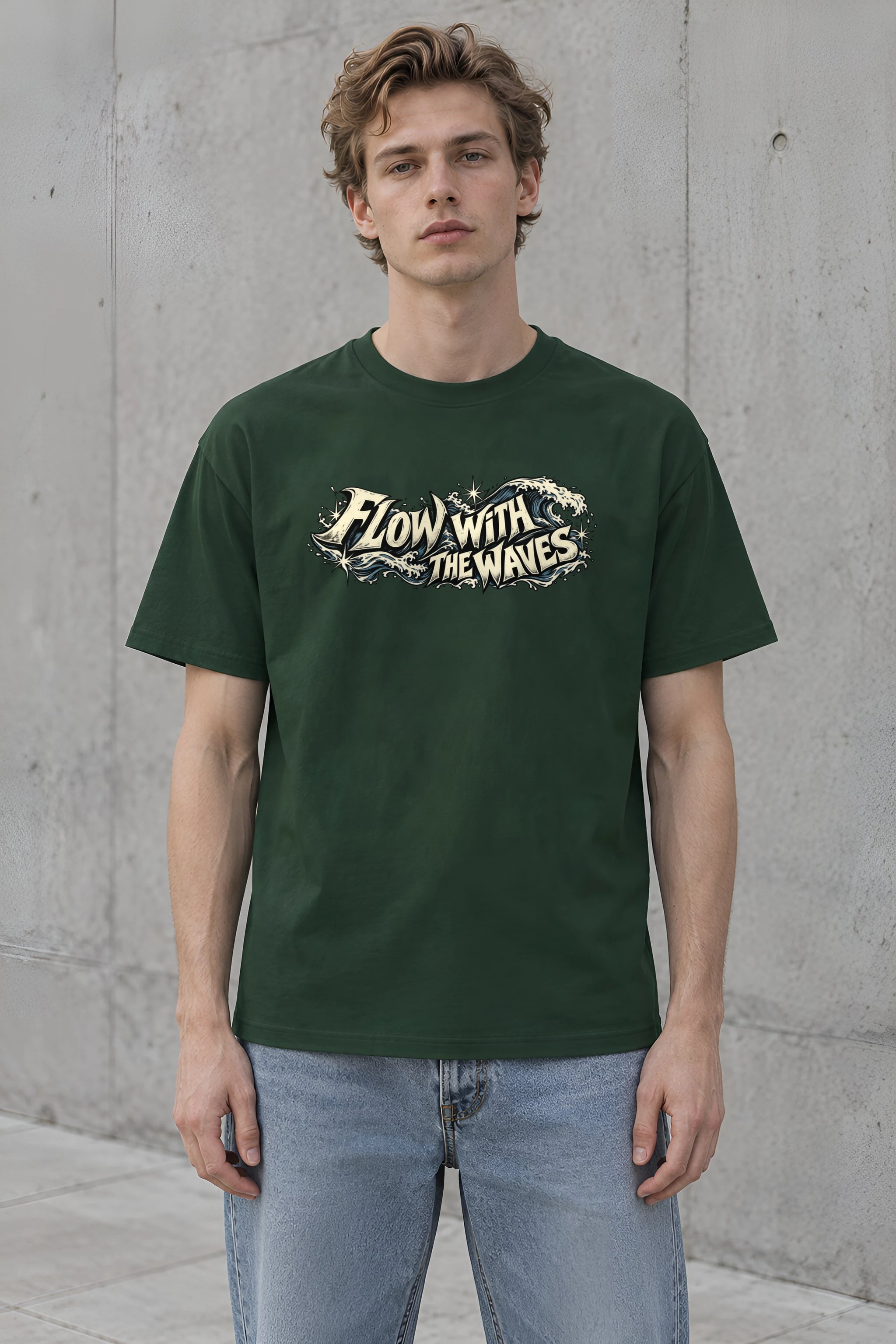 "Tidal Resolve" Heavyweight Unisex Crewneck T-shirt