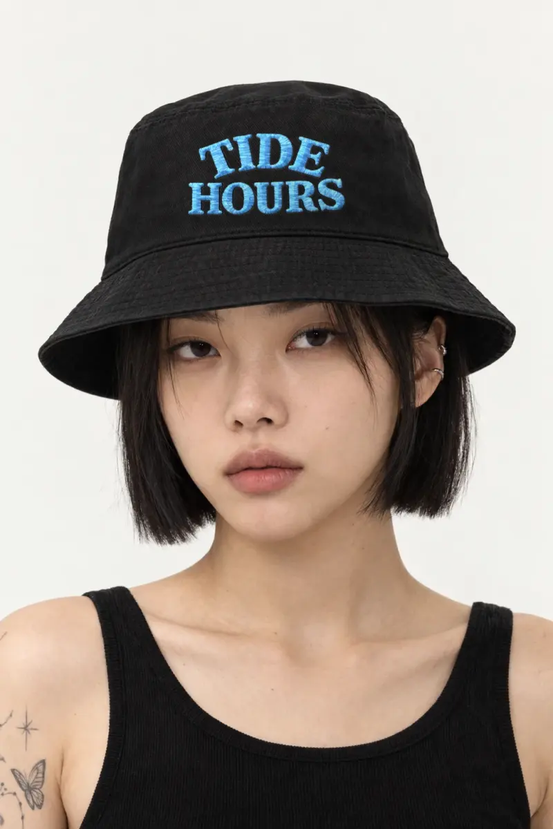 “Tide Hours” Fashion Bucket Hat · Embroidered