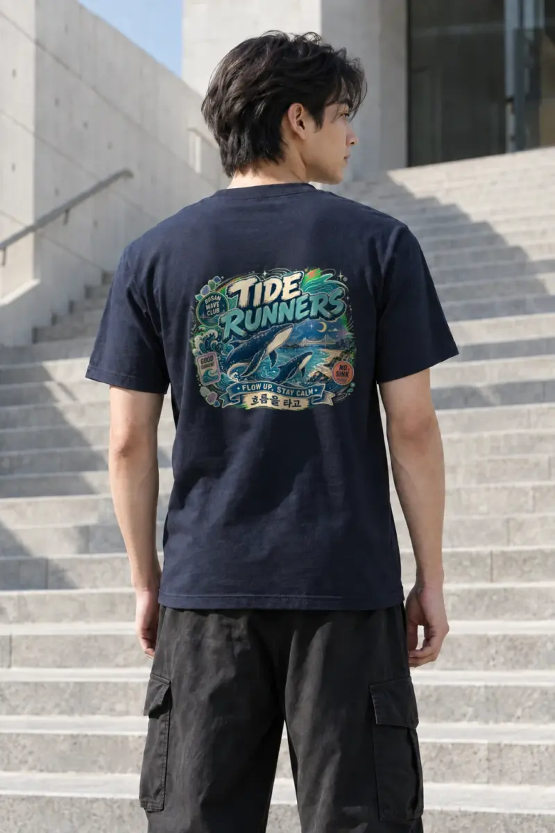 "Tide Runners" Heavyweight Unisex Crewneck T-shirt | Gildan 5000