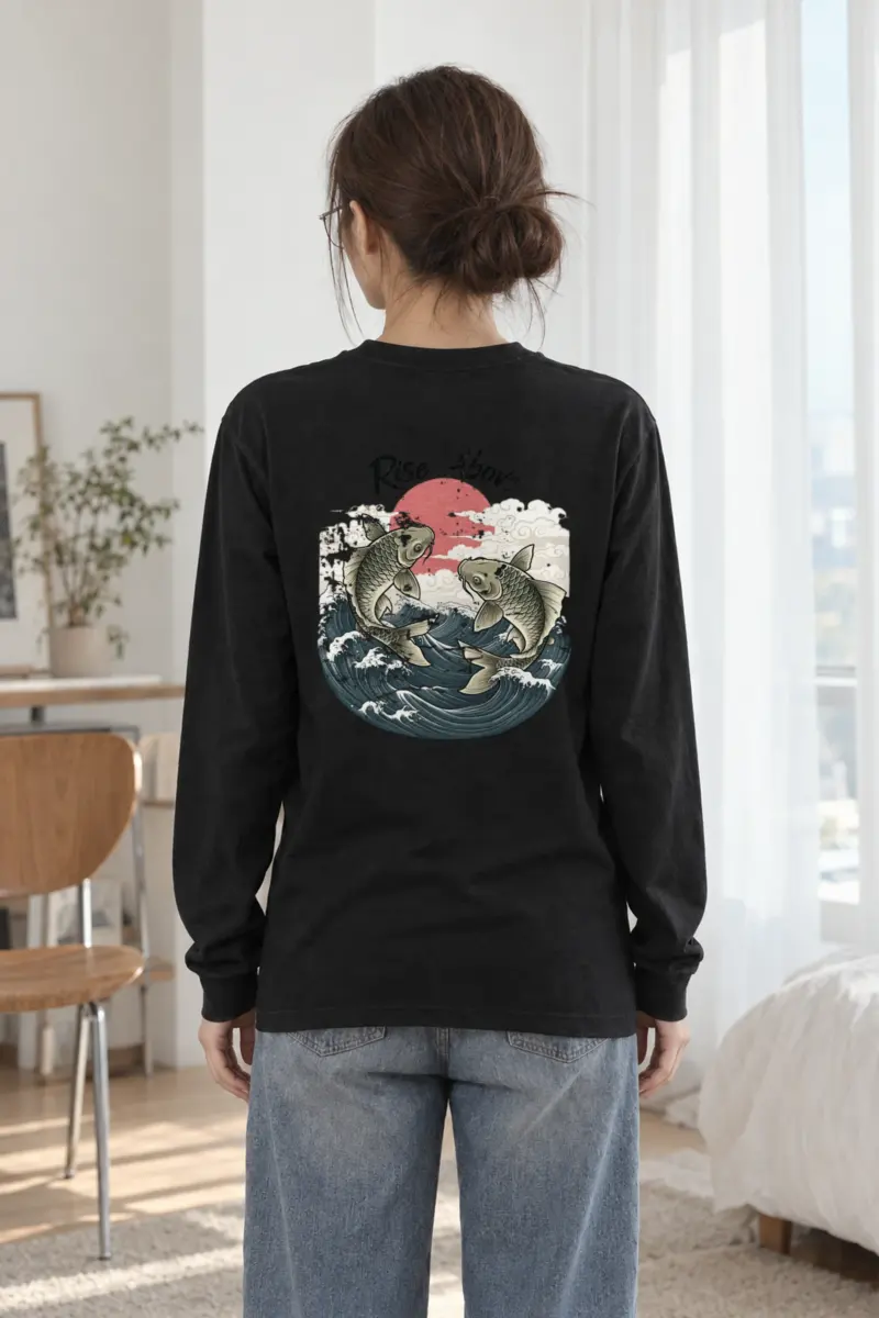 "Tidebound Koi" Unisex Longsleeve T-shirt