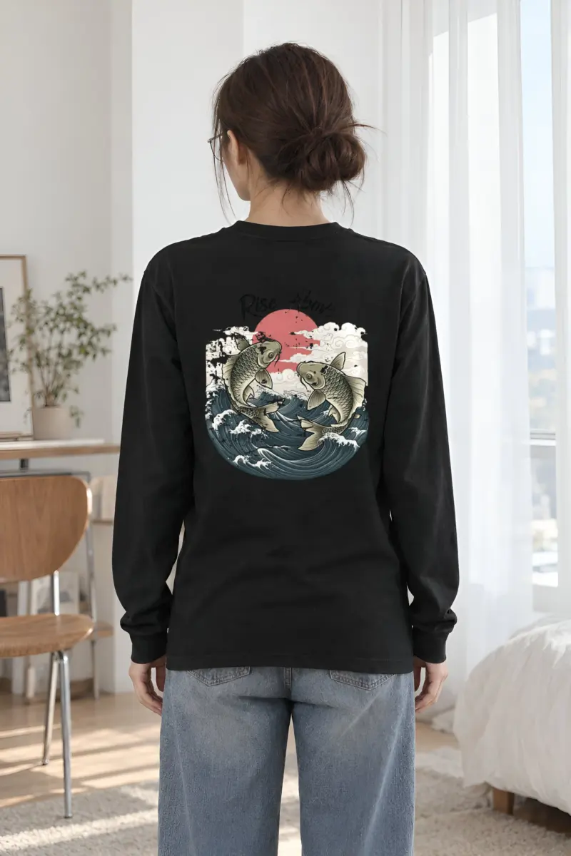 "Tidebound Koi" Unisex Longsleeve T-shirt
