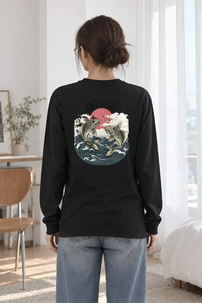 "Tidebound Koi" Unisex Longsleeve T-shirt