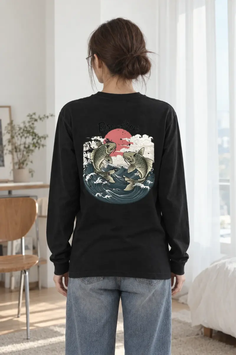 "Tidebound Koi" Unisex Longsleeve T-shirt