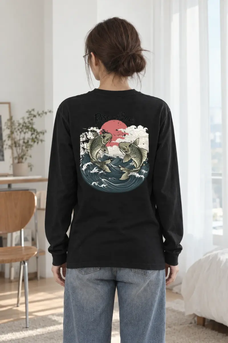 "Tidebound Koi" Unisex Longsleeve T-shirt
