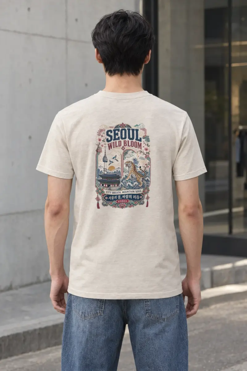 "Tiger City Breath" Heavyweight Unisex Crewneck T-shirt