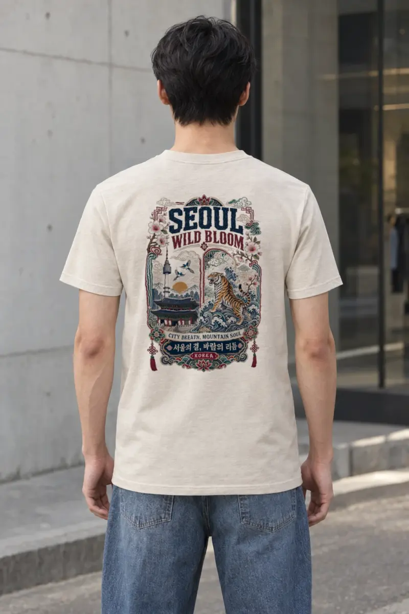 "Tiger City Breath" Heavyweight Unisex Crewneck T-shirt