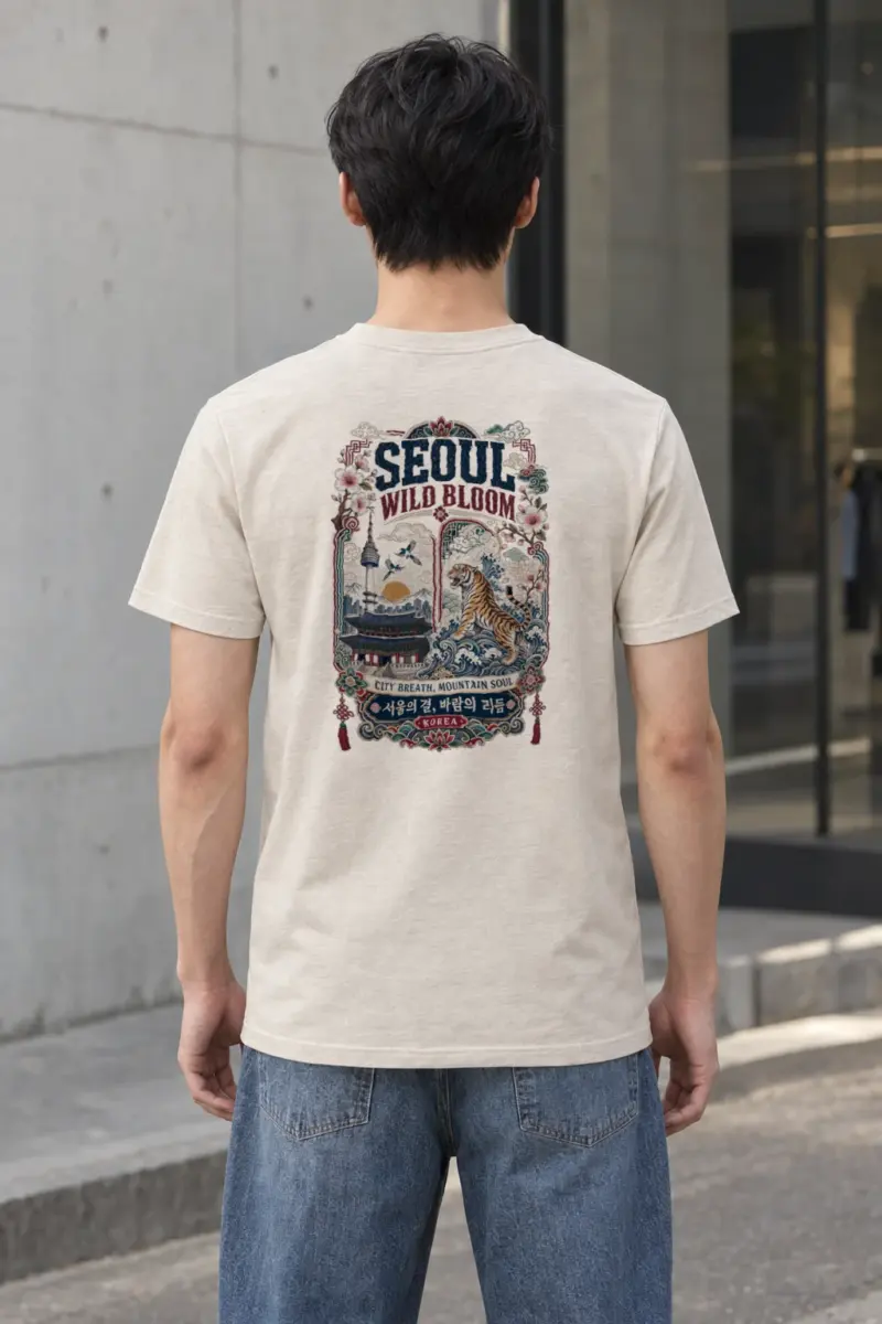 "Tiger City Breath" Heavyweight Unisex Crewneck T-shirt