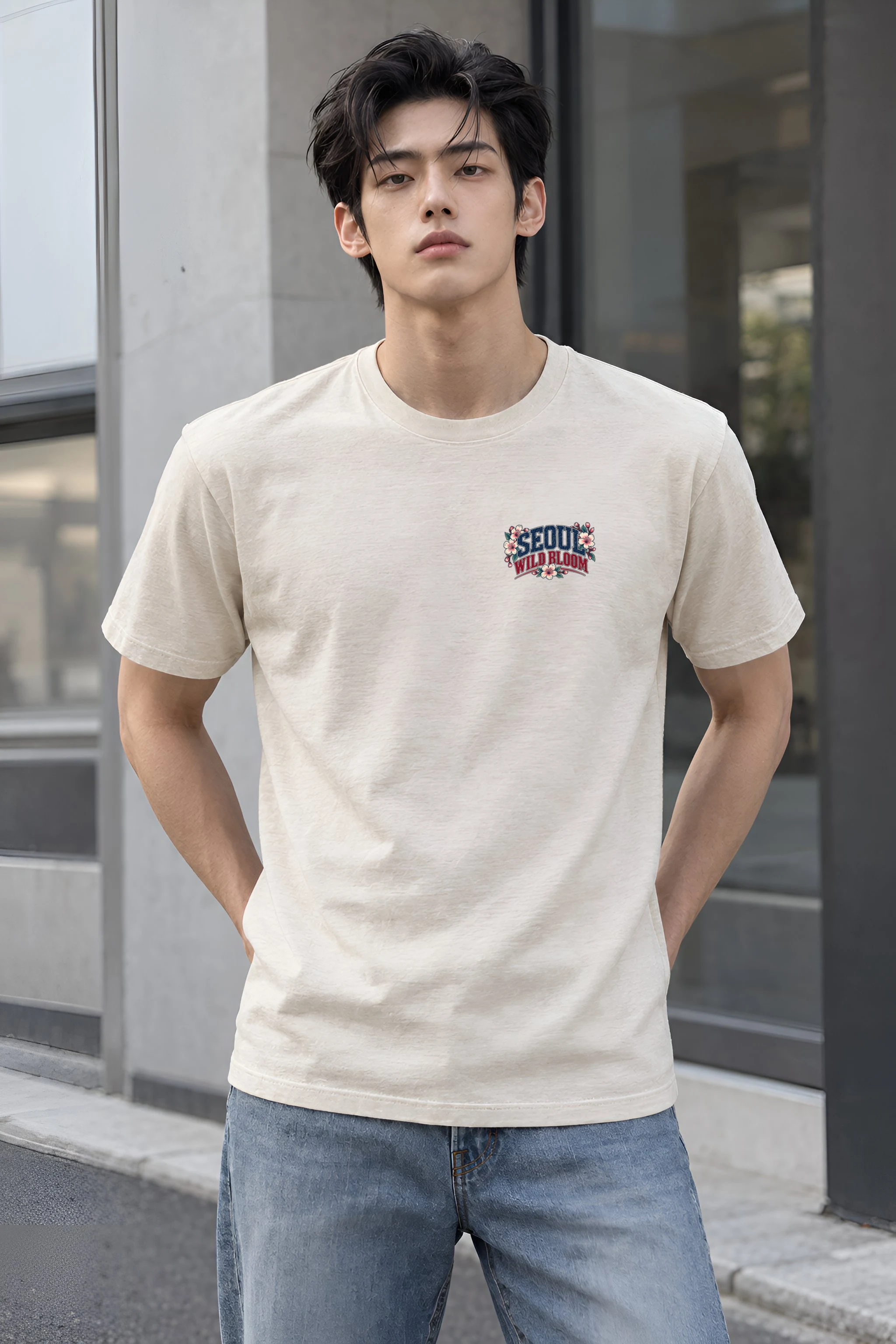 "Tiger City Breath" Heavyweight Unisex Crewneck T-shirt