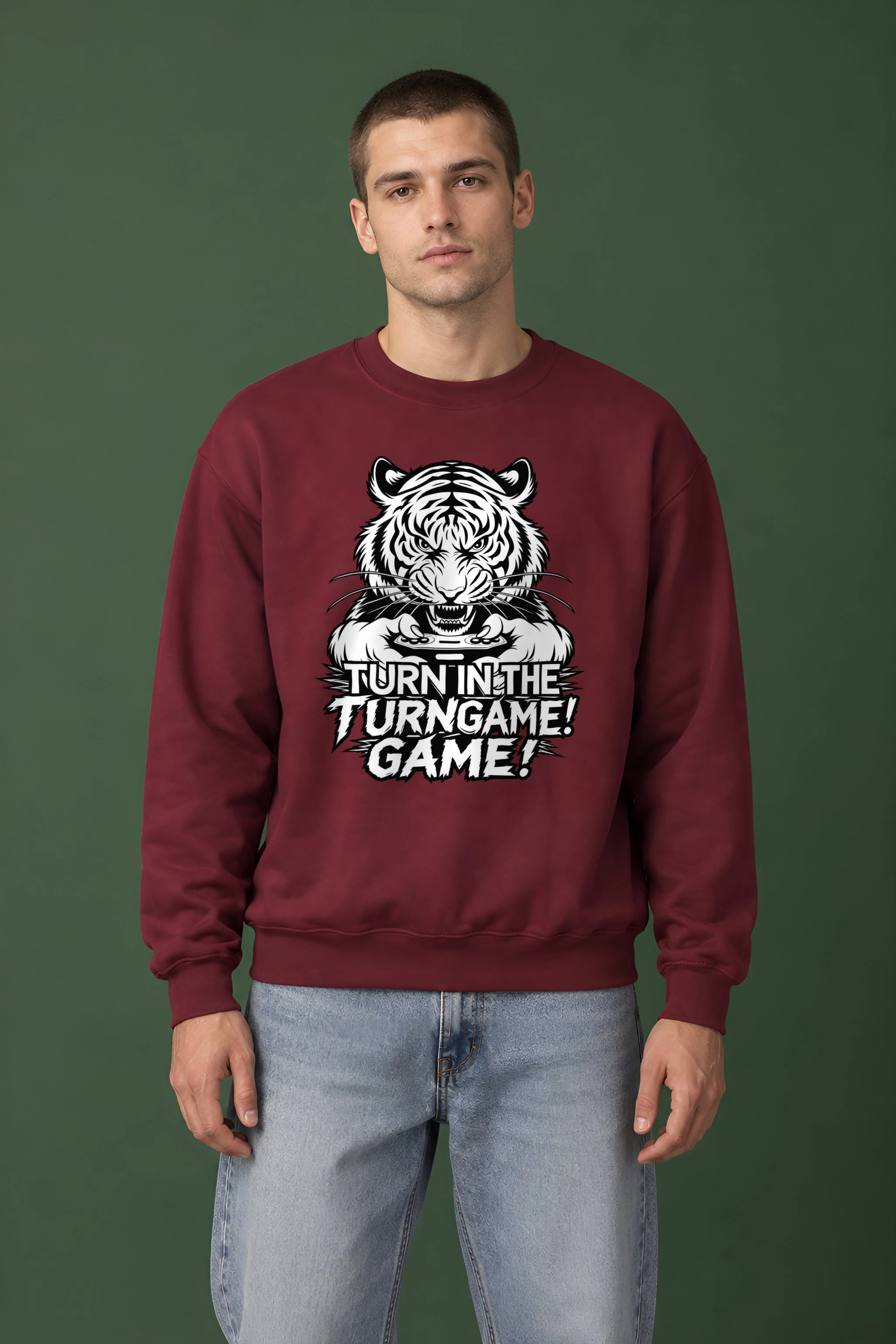 "Tiger Controller Grip" 1 Crewneck Sweatshirt