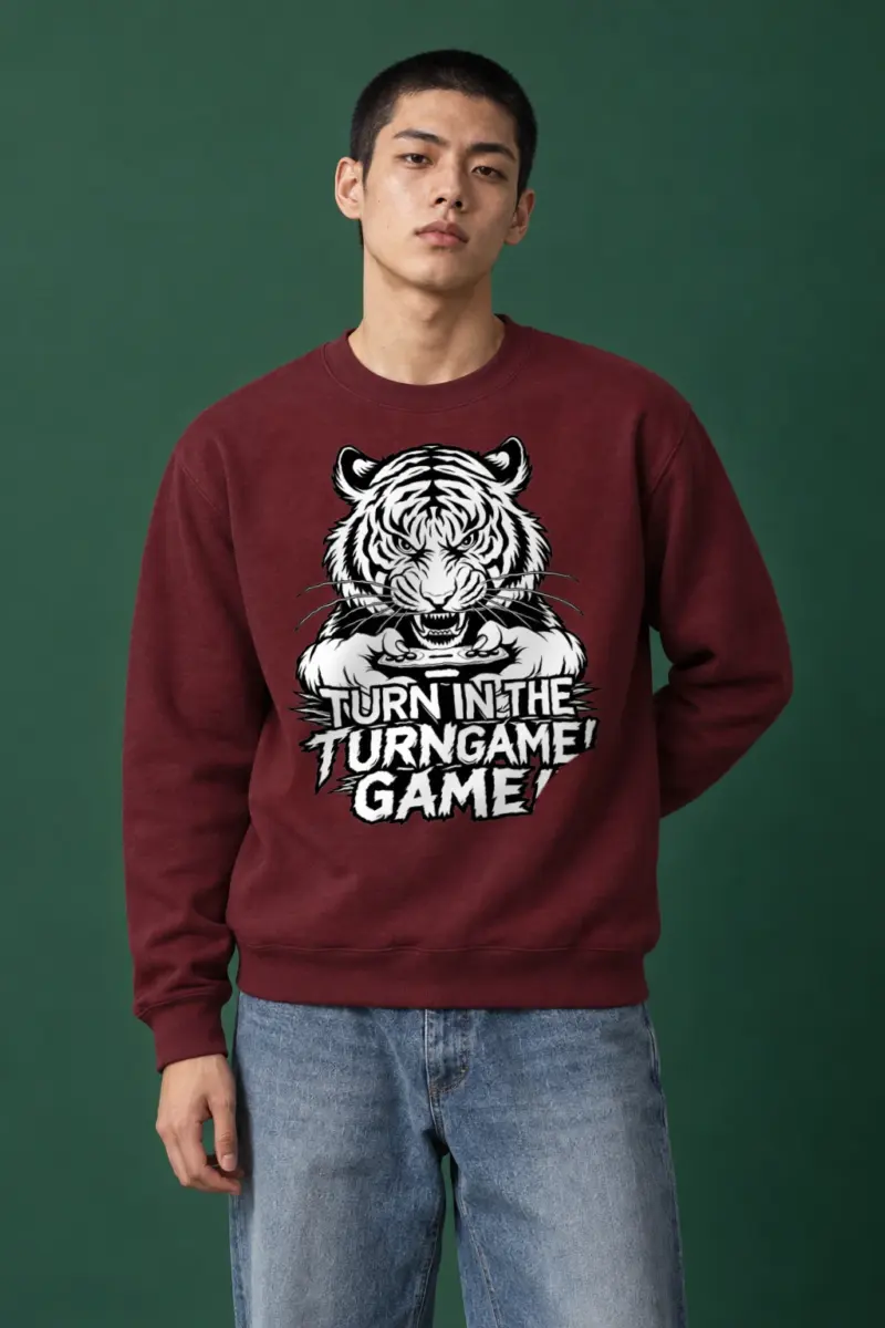 "Tiger Controller Grip" Heavy Blend Unisex Crewneck Sweatshirt | Gildan 18000