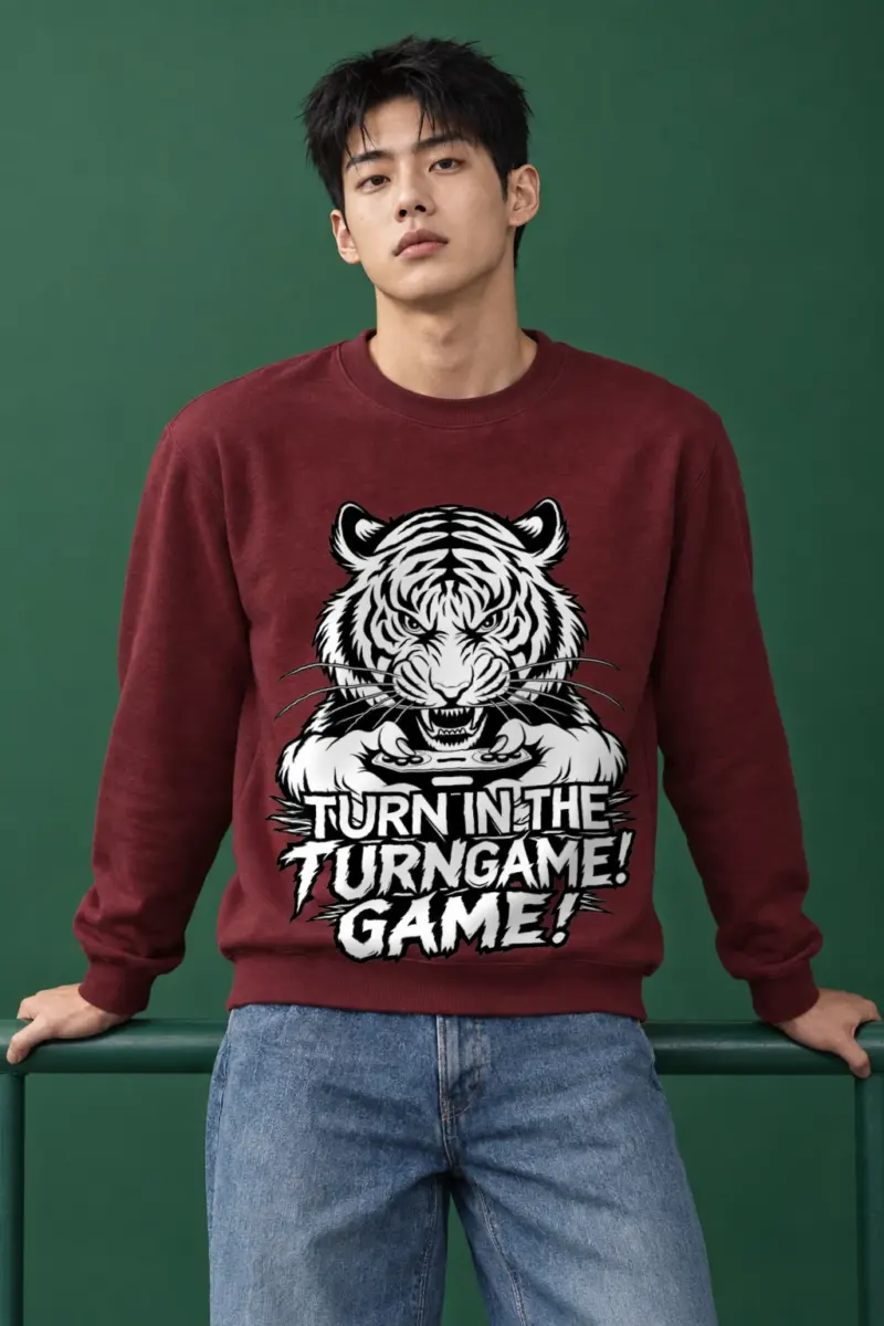 "Tiger Controller Grip" Heavy Blend Unisex Crewneck Sweatshirt