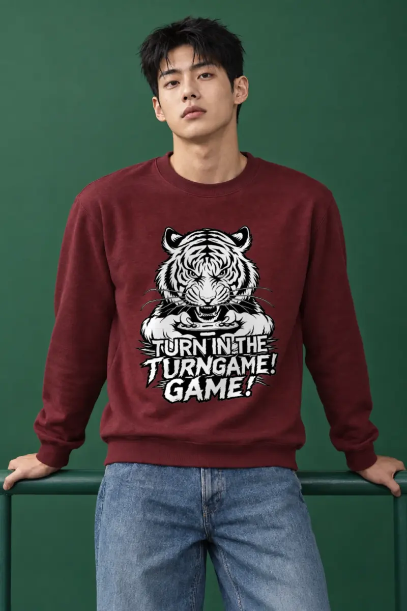 "Tiger Controller Grip" Heavy Blend Unisex Crewneck Sweatshirt