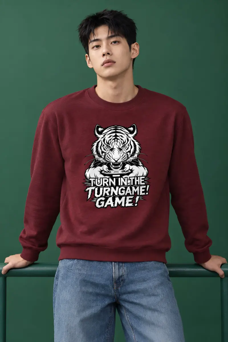 "Tiger Controller Grip" Heavy Blend Unisex Crewneck Sweatshirt