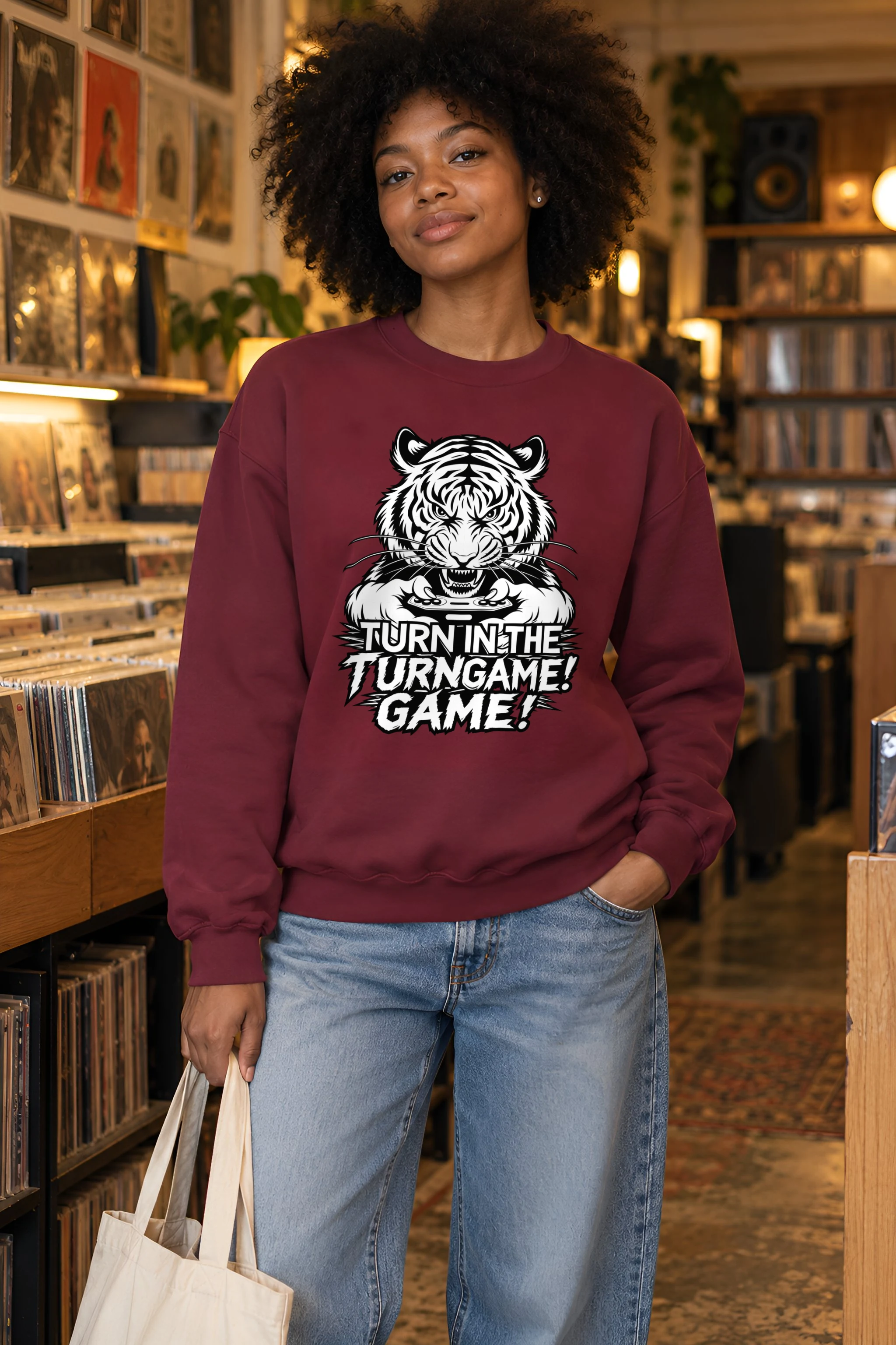 "Tiger Controller Grip" 1 Crewneck Sweatshirt