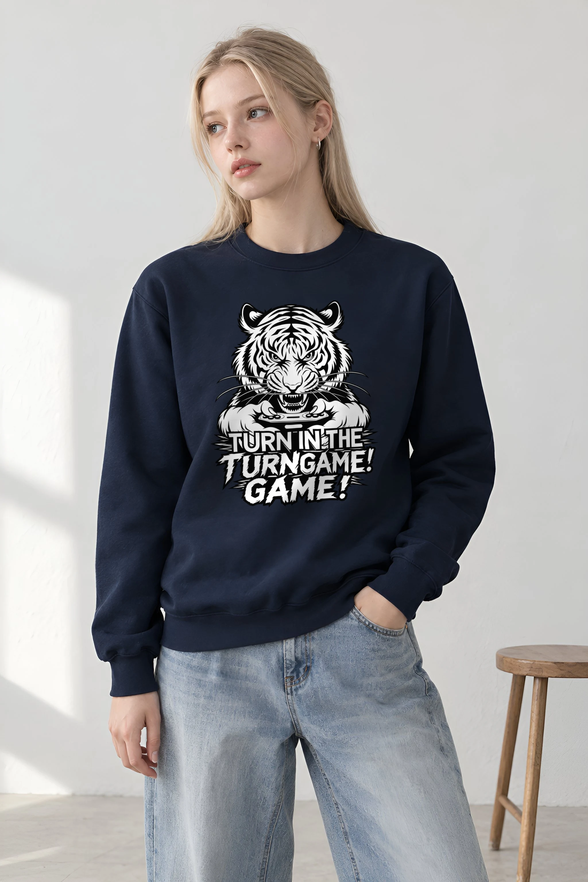 "Tiger Controller Grip" 1 Crewneck Sweatshirt